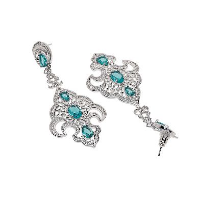 AGP PARIS Contemporary Designer Green Drop Earrings