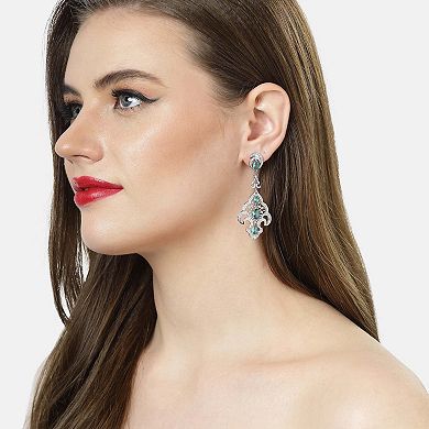 AGP PARIS Contemporary Designer Green Drop Earrings