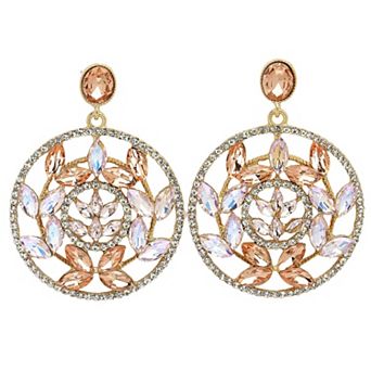 AGP PARIS Diva Collection Dainty Hollow Floral Drop Earrings
