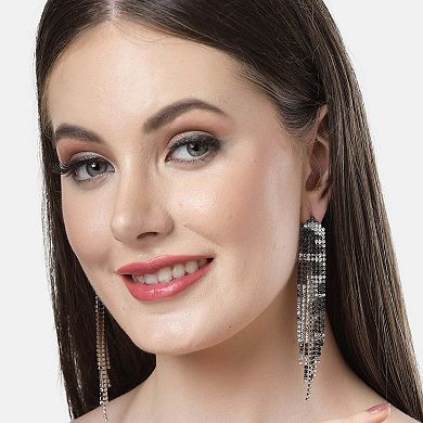 Diva Collection Long Fringe Chandelier Earrings
