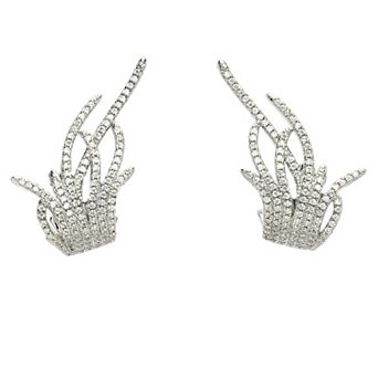 AGP PARIS Diva Collection Zirconia Grass Stud Earrings