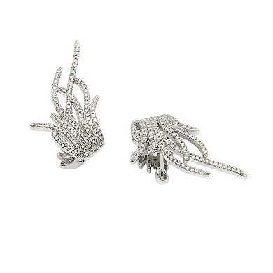 AGP PARIS Diva Collection Zirconia Grass Stud Earrings