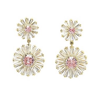 AGP PARIS Diva Collection Double Daisy Drop Earrings