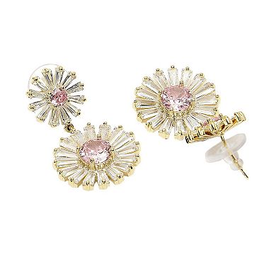 AGP PARIS Diva Collection Double Daisy Drop Earrings