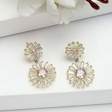 AGP PARIS Diva Collection Double Daisy Drop Earrings