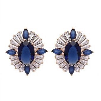 AGP PARIS Timeless Dark Blue Stud Earrings