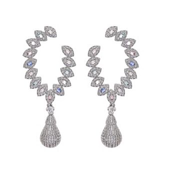 AGP PARIS Delicate Leaf Drop Earrings