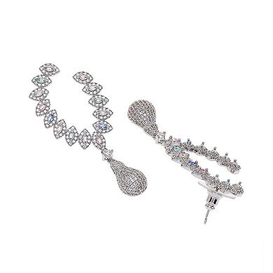 AGP PARIS Delicate Leaf Drop Earrings