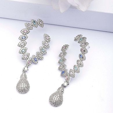 AGP PARIS Delicate Leaf Drop Earrings