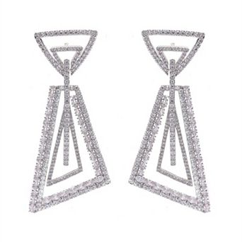 AGP PARIS Shimmering Geometric Dangle Earrings