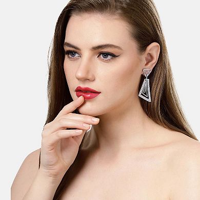 AGP PARIS Shimmering Geometric Dangle Earrings