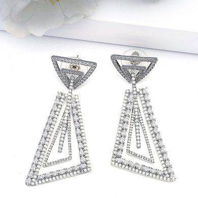AGP PARIS Shimmering Geometric Dangle Earrings