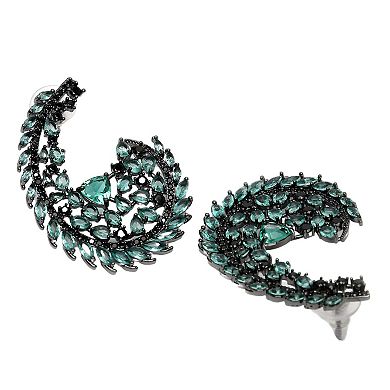 AGP PARIS Diva Collection Zirconia Initial G-Shaped Earrings