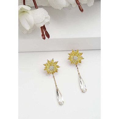 Diva Collection Sunflower Drop Earrings