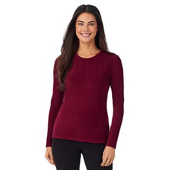 Women's Cuddl Duds® Fleecewear Long Sleeve Crewneck Layering Top