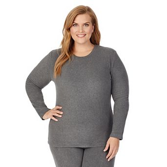 Plus Size Cuddl Duds® Fleecewear with Stretch Long Sleeve Crew