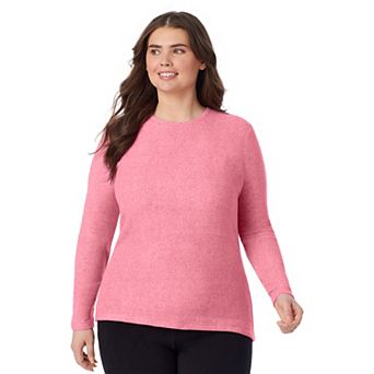 Plus Size Cuddl Duds® Fleecewear Stretch Long Sleeve Crewneck Top