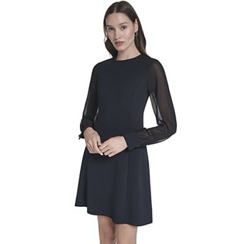 Women's Andrew Marc Chiffon Sleeve Mini Dress
