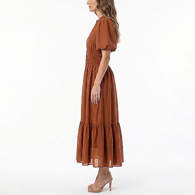 Women's Taylor Balloon Sleeve Button Front Dress