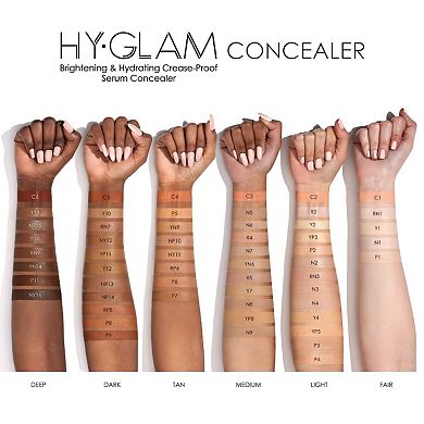 Hy-Glam Brightening & Hydrating Medium to Full Coverage Crease Proof Serum Concealer