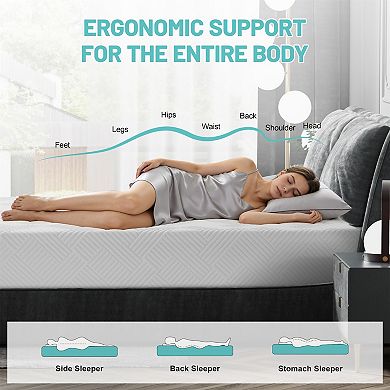 5inch Mattress in a Box, Gel Memory Foam, Medium Firm, Pressure Relief, Cooling Sleep Support