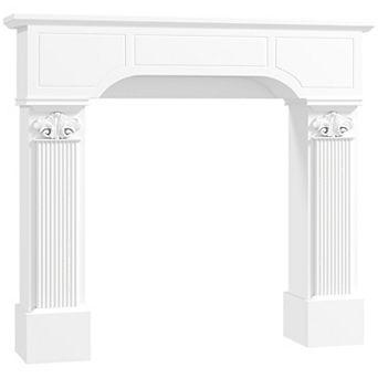 HOMCOM Baroque Fireplace Mantel, Fireplace Surround with Ionic Leg