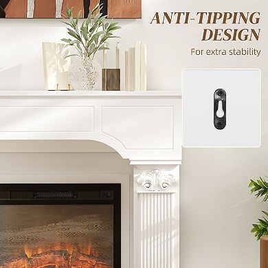 HOMCOM Baroque Fireplace Mantel, Fireplace Surround with Ionic Leg