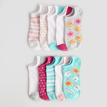 Women's Sonoma Goods For Life® 10-Pack Summer Hibiscus No-Show Socks
