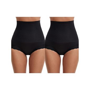 2 Packs Women's Tummy Control Shapewear Panties High Waisted Body Shaping Boyshorts Underwear