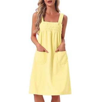 Women's Shower Towels Cover Up Wrap Wearable Bathrobe Around Towel Straps Spa Body Robe