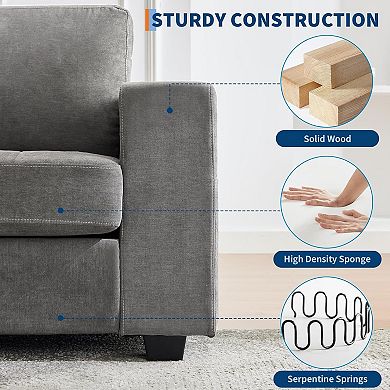 71" Chenille Fabric Sofa