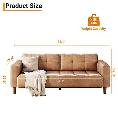 83 Inches 3-Seater Sofa Couch