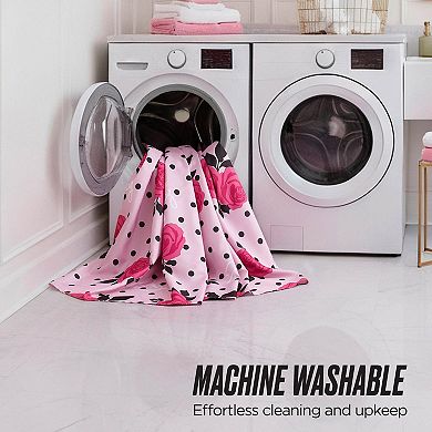 Juicy Couture Rose Dots Shower Curtain with Hooks