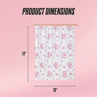 Juicy Couture Crown PEVA Shower Curtain