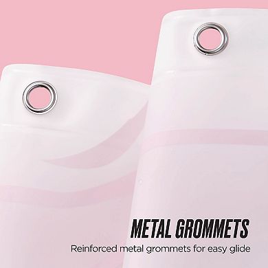 Juicy Couture Bow Stripe PEVA Shower Curtain