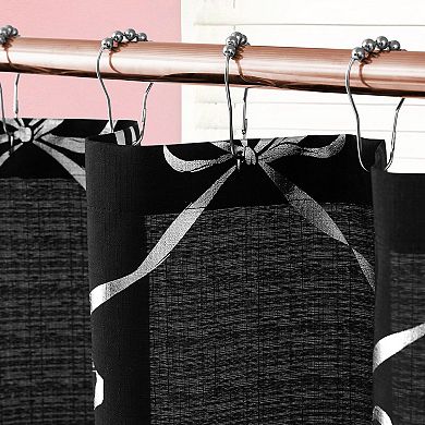 Juicy Couture Ballerina Bows Shower Curtain with Hooks