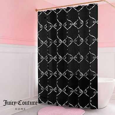 Juicy Couture Ballerina Bows Shower Curtain with Hooks