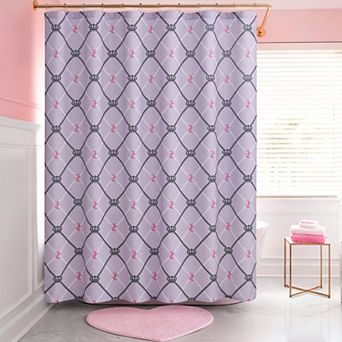 Juicy Couture Chain Diamond Shower Curtain with Hooks