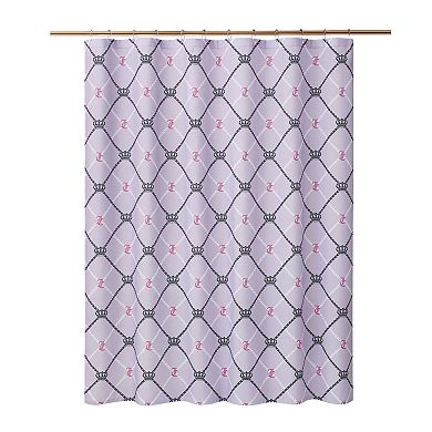 Juicy Couture Chain Diamond Shower Curtain with Hooks