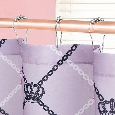 Juicy Couture Chain Diamond Shower Curtain with Hooks