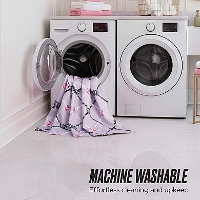 Juicy Couture Chain Diamond Shower Curtain with Hooks