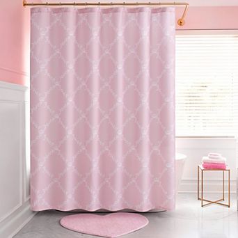 Juicy Couture Gothic Diamond Crowns Shower Curtain with Hooks