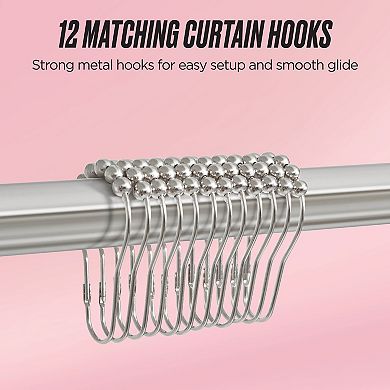 Juicy Couture Gothic Diamond Crowns Shower Curtain with Hooks