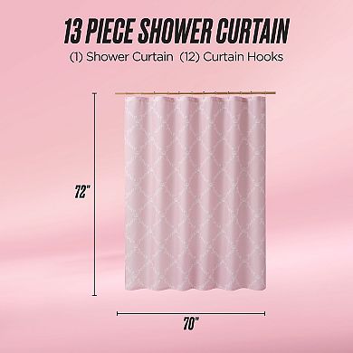 Juicy Couture Gothic Diamond Crowns Shower Curtain with Hooks