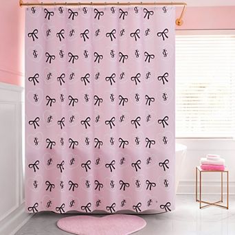 Juicy Couture Sweet Pearl Hearts PEVA Shower Curtain