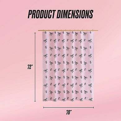 Juicy Couture Sweet Pearl Hearts PEVA Shower Curtain