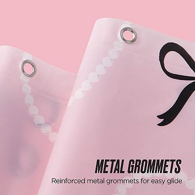 Juicy Couture Sweet Pearl Hearts PEVA Shower Curtain