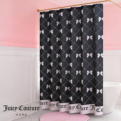 Juicy Couture Bow Trellis Shower Curtain with Hooks