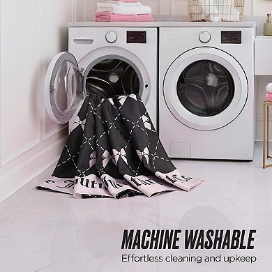 Juicy Couture Bow Trellis Shower Curtain with Hooks