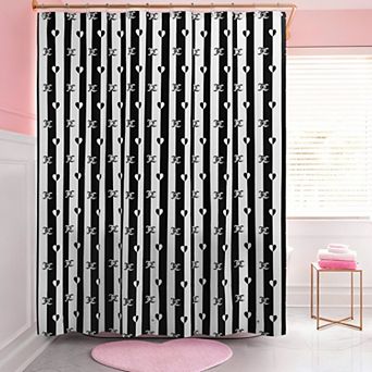 Juicy Couture Logo Stripe PEVA Shower Curtain
